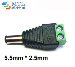 DC jack connector–5.5mm*2.5mm, male