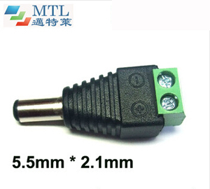 DC jack connector–5.5mm*2.1mm, male