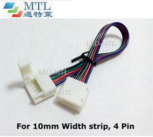 IP65 LED strip connector WP-10MM-4P-BXB